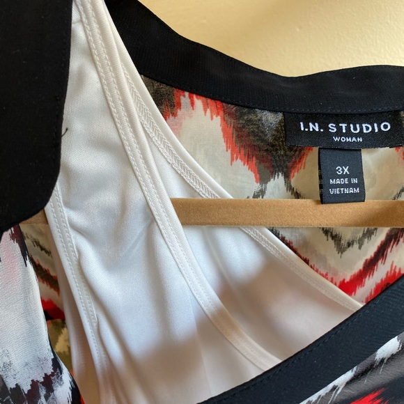 3/4 Length Blouse I.N. Studio 3x - Picture 2 of 4